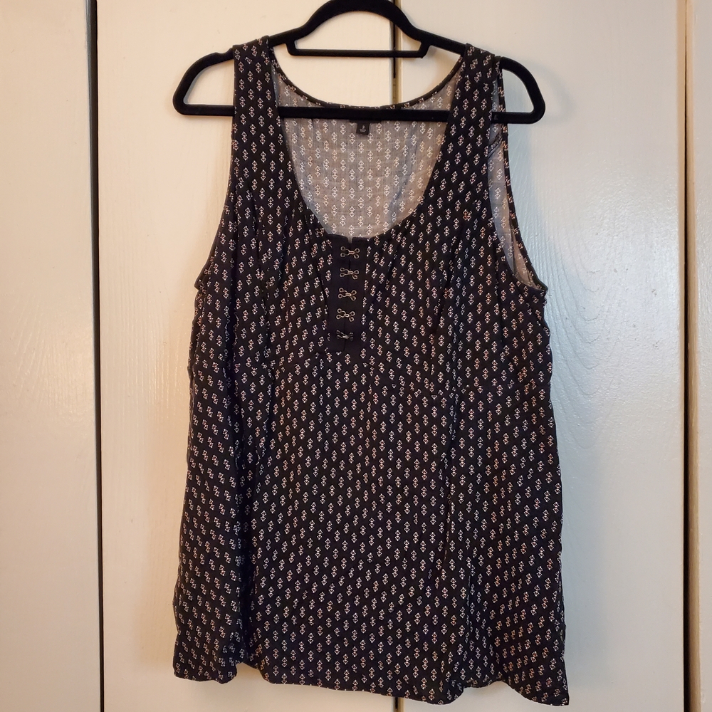 Navy Blue Sleeveless Women's Top